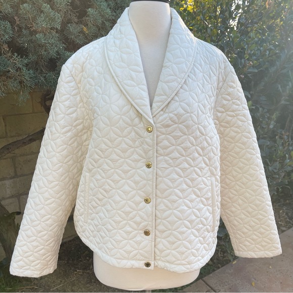 MARC NEW YORK ~ Fantastic Quilting! Winter White Jacket ~ Size Large - Picture 4 of 17